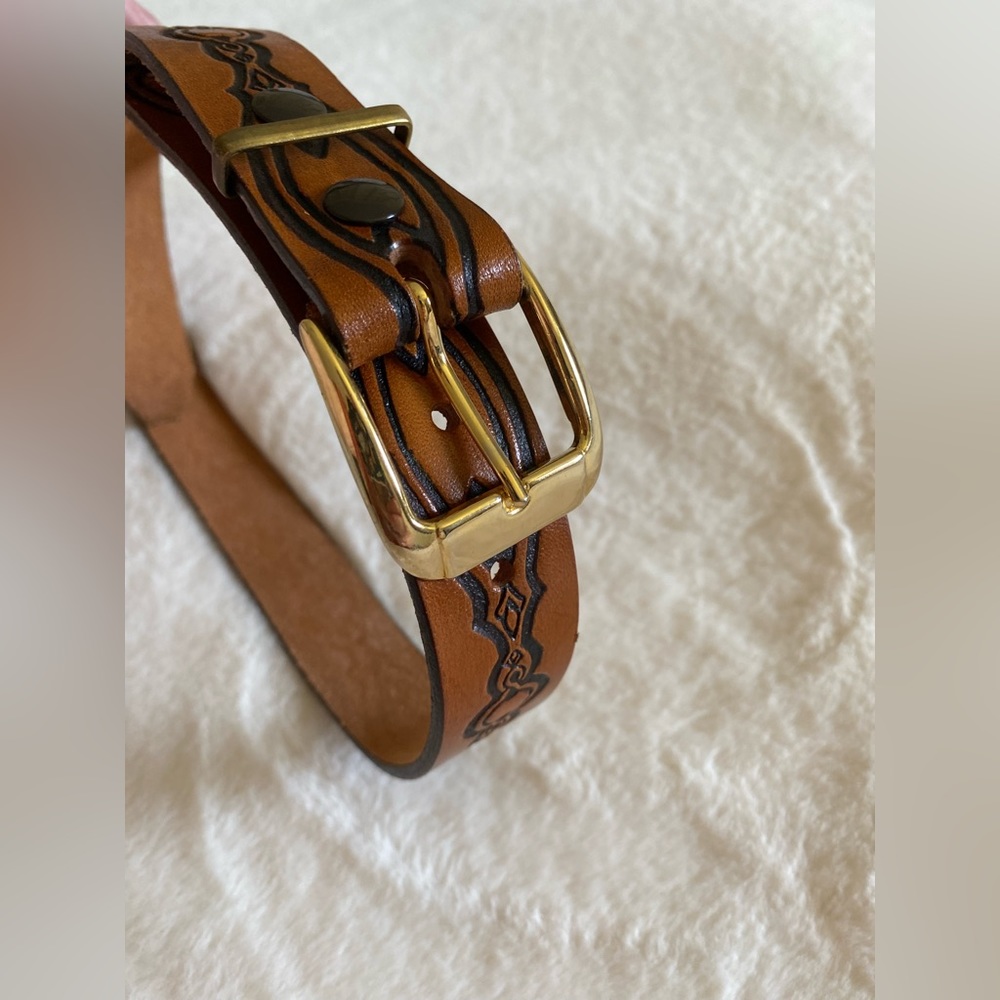 Nova genuine leather belt | cognac | brown | western | coastal cowgirl